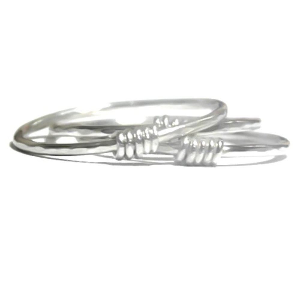 NWT Handcrafted 925 SS Wire Wrapped Stacking Ring